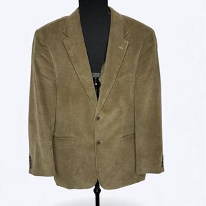 Meeting Street Brown Corduroy Blazer Sz 42R Sport‎ Coat 2 Button Academia Preppy
